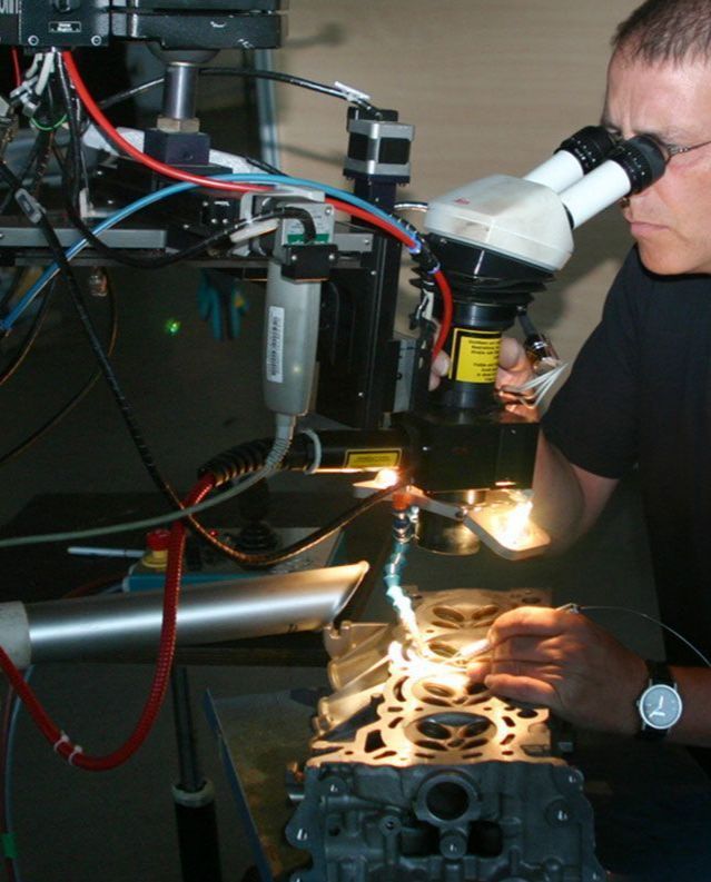 Laserschweißen, Instandsetzung von Motorenteilen